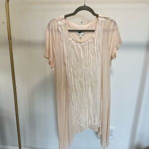 Nurture by Lamaze Tan Asymmetrical Pleated Tunic